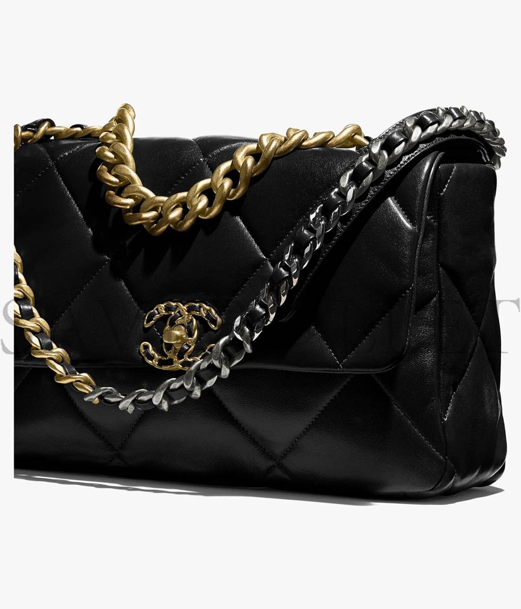 Ch*el 19 large handbag gold hardware as1161 b04852 94305 (30*20*10cm)